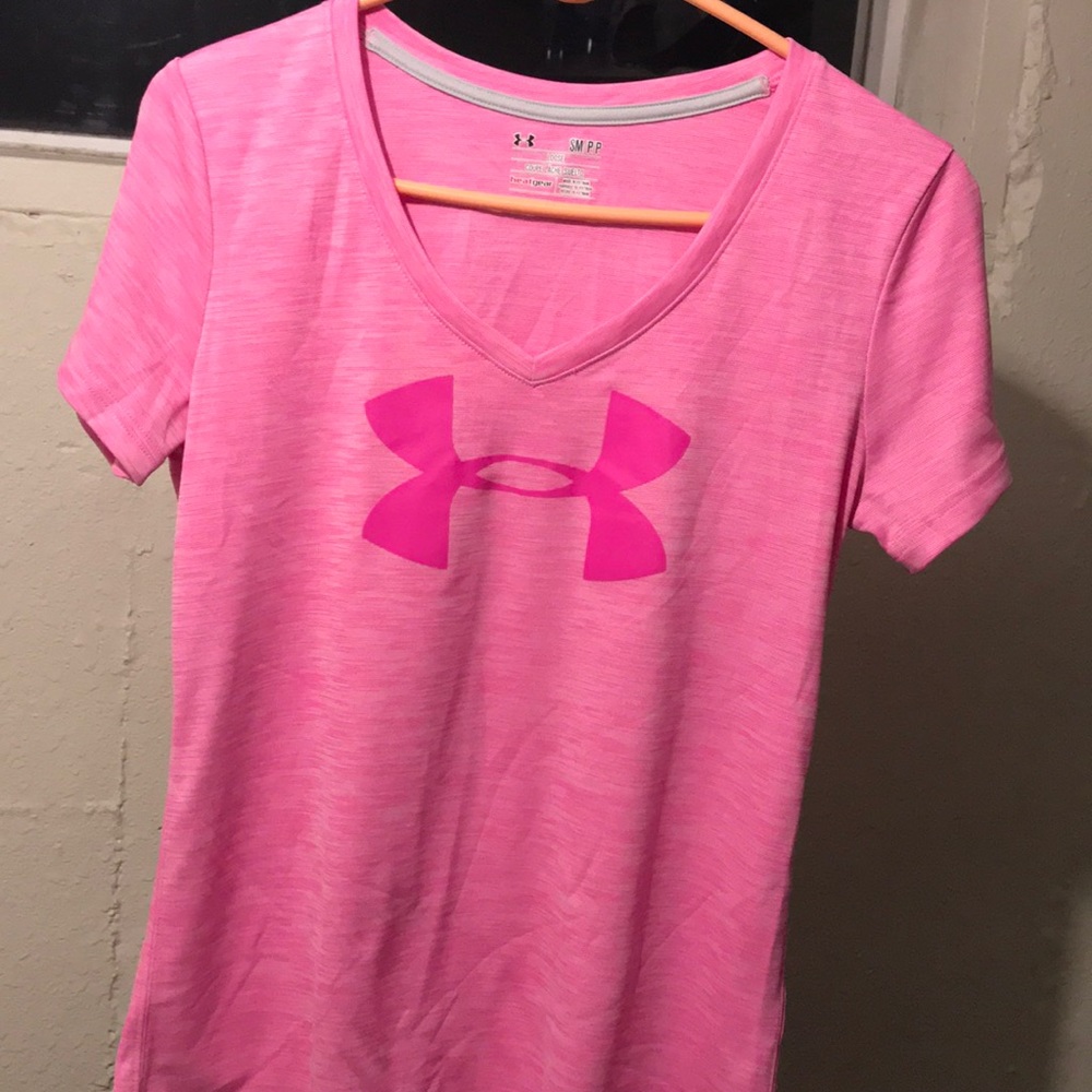 Pink Under Armour shirt